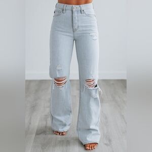 Distressed Light Blue Women's Jeans